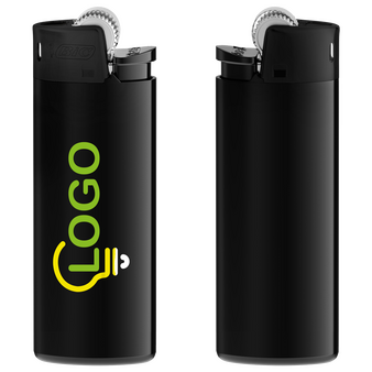 BIC®-Reibradfeuerzeug Mini schwarz, 3-farbig einseitig bedruckt