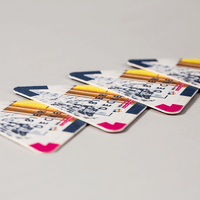 Bierdeckel, farbig bedruckt, Dreieck, liegend