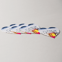 Bierdeckel farbig bedruckt, Herz Form, liegend