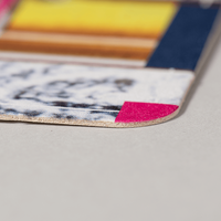 Bierdeckel quadratisch, farbig bedruckt, liegend