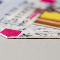 Bierdeckel, farbig bedruckt mit Text,Sechseck, liegend