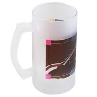 Bierkrug aus Glas bedruckt