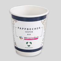 Bio Coupon Becher 400ml, 4/4-farbig (CMYK), Vorderansicht