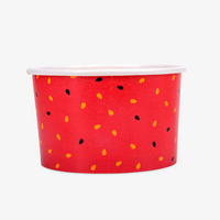 Eisbecher, farbig bedruckt, Motiv