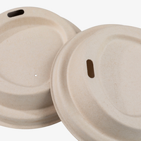 Bio Pappdeckel mit Trinkloch für Getränkebecher 400 ml