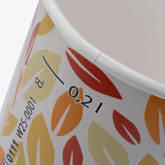 Bio-Becher doppelwandig mit Eichstrich 200 ml, 4/0-farbig (CMYK)