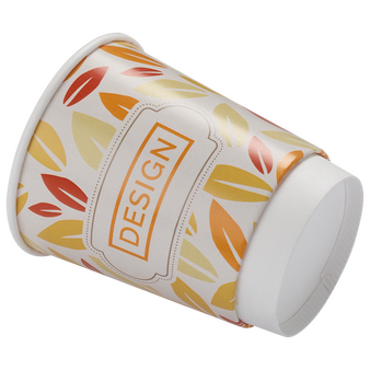 Bio-Becher doppelwandig mit Eichstrich 200 ml, 4/0-farbig