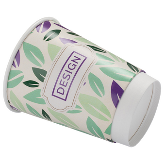 Bio-Becher doppelwandig mit Eichstrich 300 ml, 4/0-farbig