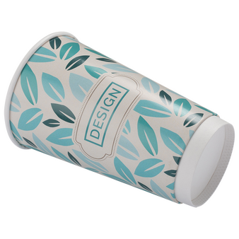 Bio-Becher doppelwandig mit Eichstrich 400 ml, 4/0-farbig