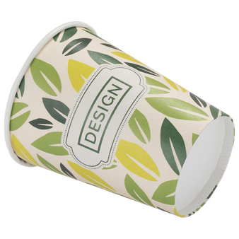 Bio-Becher einwandig mit Eichstrich 200 ml, 4/0-farbig