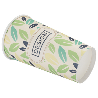 Bio-Becher einwandig mit Eichstrich 500 ml, 4/0-farbig (CMYK)