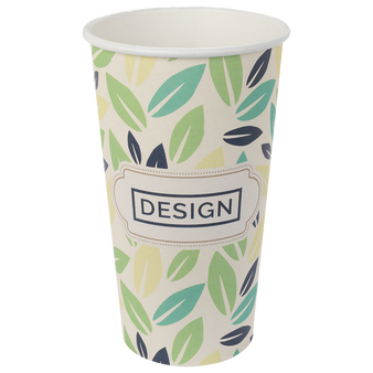 Bio-Becher einwandig mit Eichstrich 500 ml, 4/0-farbig (CMYK)