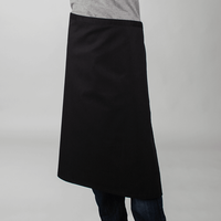 Bistroschürzen, bestickt, ein Stickbereich, Schürze, Gastro, schwarz