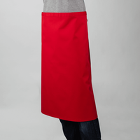 Bistroschürzen, bestickt, ein Stickbereich, Schürze, Gastro, rot