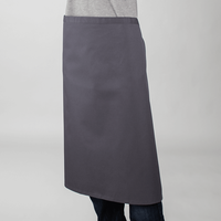 Bistroschürzen, bestickt, ein Stickbereich, Schürze, Gastro, grau