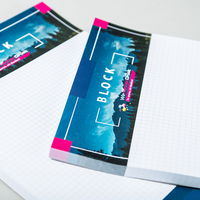 Block, farbig bedruckt, Freie Form, liegend