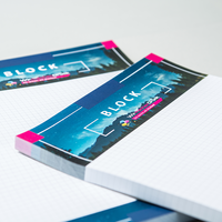 Block, farbig bedruckt, liegend