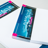 Block, farbig bedruckt, liegend