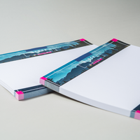 Block, farbig bedruckt, liegend