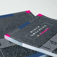 Block mitDeckblatt, farbig bedruckt, liegend