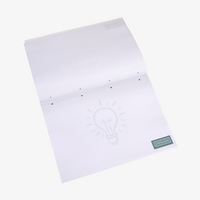 Block, bedruckt, quer, augeschlagen