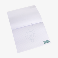 Block, bedruckt, quer, aufgeschlagen 