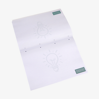 Block, bedruckt, quer, aufgeschlagen