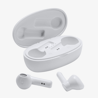 Bluetooth 5.0 In-Ear-Kopfhörer mit Ladebox aus Recycling-ABS und Bambus offen