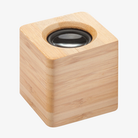 Bluetooth-Lautsprecher aus Bambus eckig Ecke
