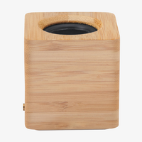 Bluetooth-Lautsprecher aus Bambus eckig, seitlich