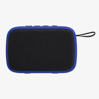 Bluetooth Lautsprecher aus mattem Gummi mit Touch-Oberfläche, Blau