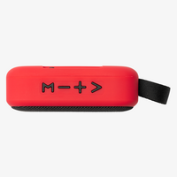 Bluetooth Lautsprecher aus mattem Gummi mit Touch-Oberfläche, Rot