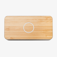 Bluetooth-Lautsprecher aus Weizenfasern und Bambus, kabellos aufladbar, Personalisierung auf Anfrage 