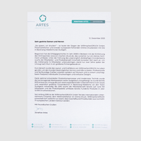 Briefpapier, bedruckt, Vorderseite