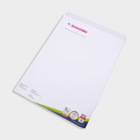 Briefpapier farbig bedruckt, liegend