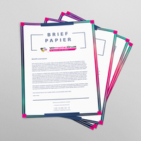 Briefpapier DIN A5, 4/1 farbig, Vorderseite