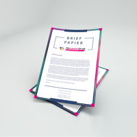 Briefpapier DIN A6, 1/1 farbig, Vorderseite