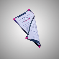 Briefpapier, farbig bedruckt, liegend, geklappt