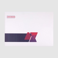 Briefumschlag DIN B4 (Lasche an der schmalen Seite), haftklebend ohne Fenster, einseitig 4/0 farbig bedruckt