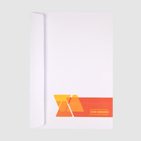 Briefumschlag DIN C4 (Lasche an der breiten Seite), haftklebend ohne Fenster, einseitig 0/4 farbig bedruckt (Rückseite)