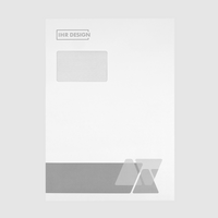 Briefumschlag DIN C4 (Lasche an der schmalen Seite), haftklebend mit Fenster, beidseitig 1/1 bedruckt