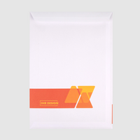 Briefumschlag DIN C4 (Lasche an der schmalen Seite), haftklebend mit Fenster, einseitig 0/4 farbig bedruckt (Rückseite)