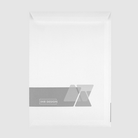 Briefumschlag DIN C4 (Lasche an der schmalen Seite), haftklebend ohne Fenster, einseitig 0/1 bedruckt (Rückseite)