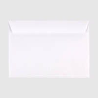 Briefumschlag DIN C5 (Lasche an der breiten Seite), haftklebend mit Fenster, weiß, bedruckt mit Dialogpost Frankierwelle, Rückseite