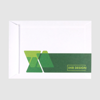 Briefumschlag DIN C5 (Lasche an der schmalen Seite), haftklebend mit Fenster, beidseitig 4/4 farbig bedruckt, Rückseite