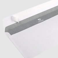 Briefumschlag DIN lang quer, haftklebend mit Fenster, beidseitig 1/1 bedruckt, Lasche