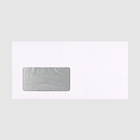 Briefumschlag DIN lang quer, haftklebend mit Fenster, unbedruckt weiß