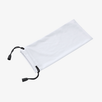 Brillenetui mit Kordelzug weiß