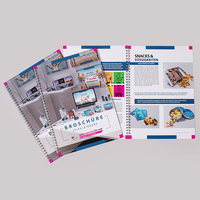 Broschüre mit Metall-Spiralbindung Quadrat 29,7 cm x 29,7 cm