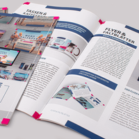 Broschüre mit PUR-Klebebindung DIN A6 aufgeschlagen